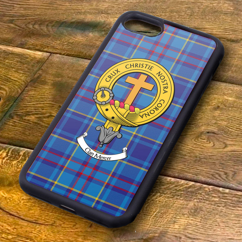 Mercer Tartan and Clan Crest iPhone Rubber Case