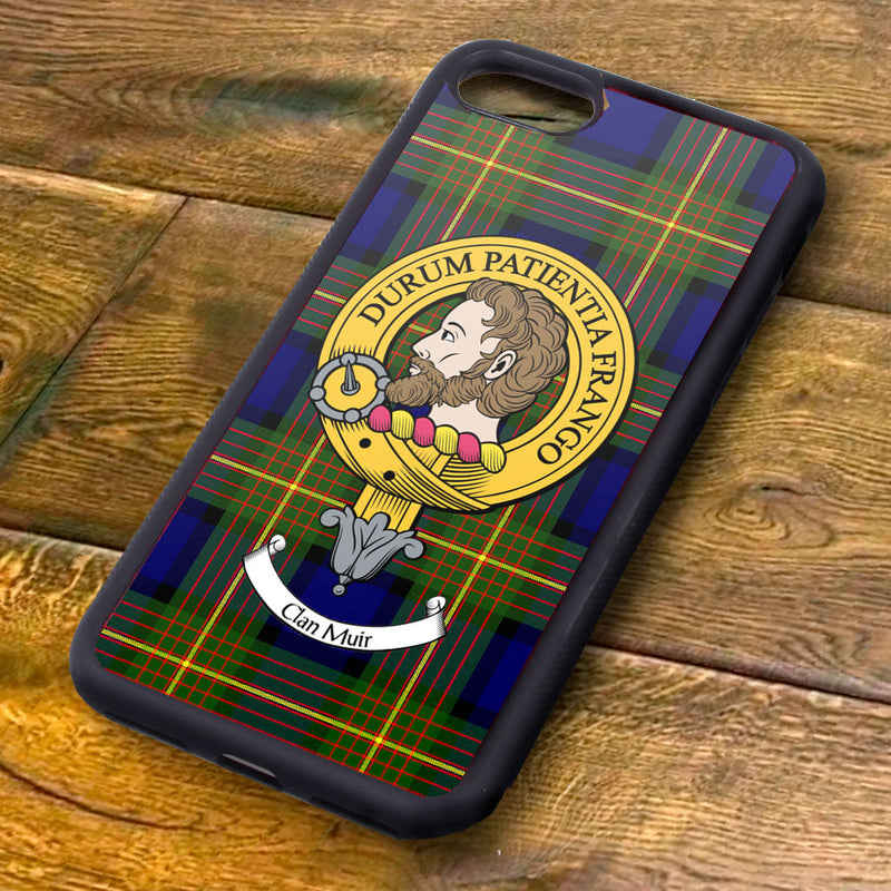 Muir Tartan and Clan Crest iPhone Rubber Case