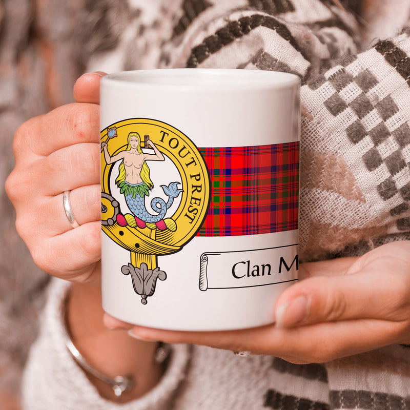 Murray Clan Crest and Tartan Mug