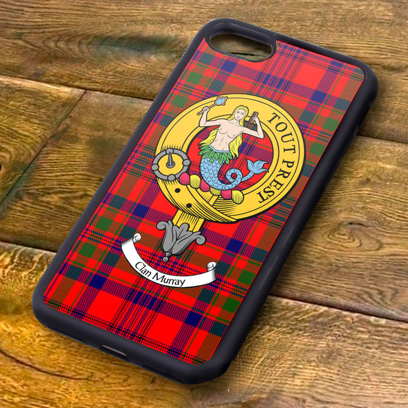Murray Tartan and Clan Crest iPhone Rubber Case