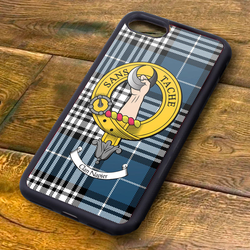 Napier Tartan and Clan Crest iPhone Rubber Case