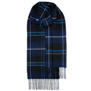 Collage of Bowhill Standard Tartan Lambswool Scarves in various colors, showcasing versatility and Scottish heritage in fashion.