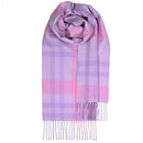 Variety of Bowhill Standard Tartan Lambswool Scarves folded neatly, showing the luxurious lambswool material.