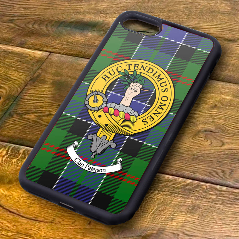 Paterson Tartan and Clan Crest iPhone Rubber Case