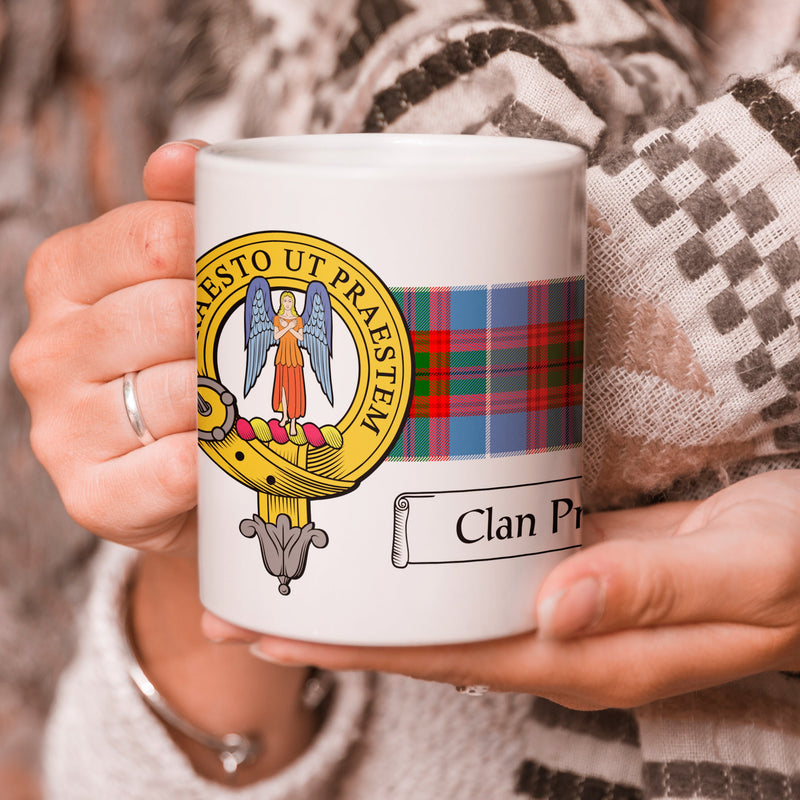 Preston Clan Crest and Tartan Mug