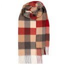 Bowhill Standard Tartan Lambswool Scarf showcasing a beautiful tartan pattern, perfect for adding style and warmth to winter outfits.