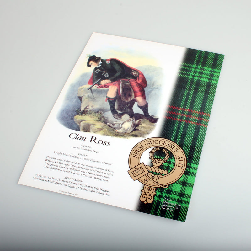 Ross Scottish Clan Poster A4