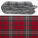 Wool Strip Ribbon in Scott Red Modern Tartan - 5 Strips, Choose Your Width