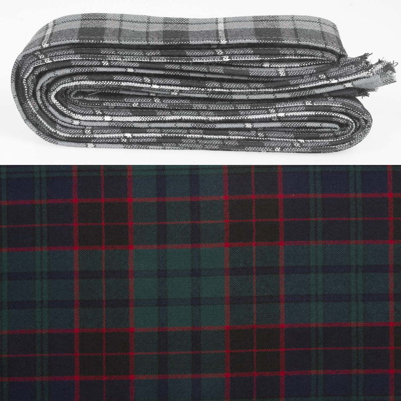 Wool Strip Ribbon in Stewart Old Modern Tartan - 5 Strips, Choose Your Width