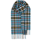 Various colors of Bowhill Standard Tartan Lambswool Scarves displayed together, highlighting the timeless tartan patterns suitable for everyone.