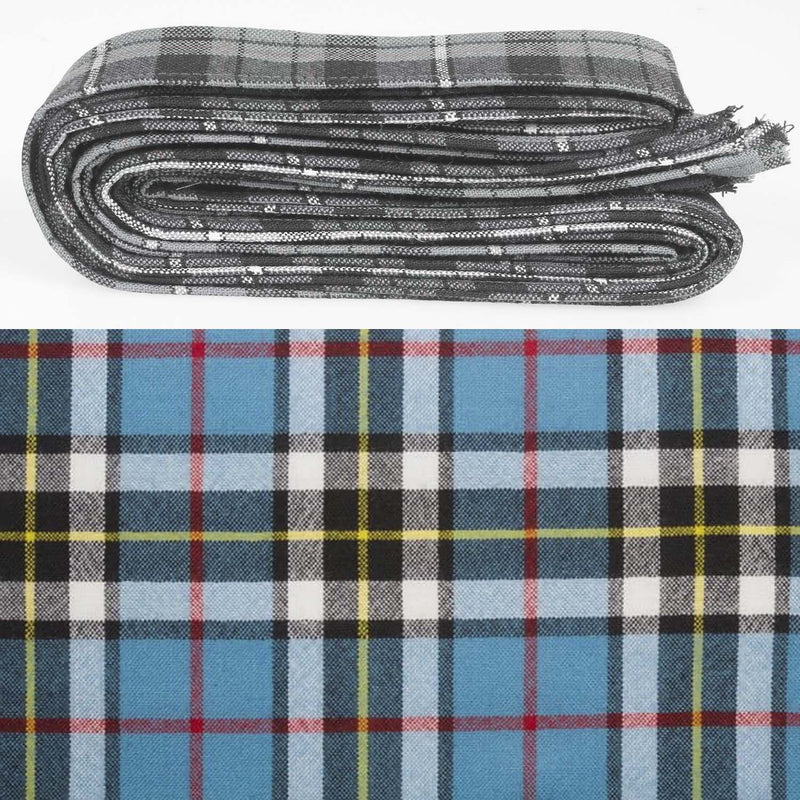 Wool Strip Ribbon in Thomson Blue Tartan - 5 Strips, Choose Your Width