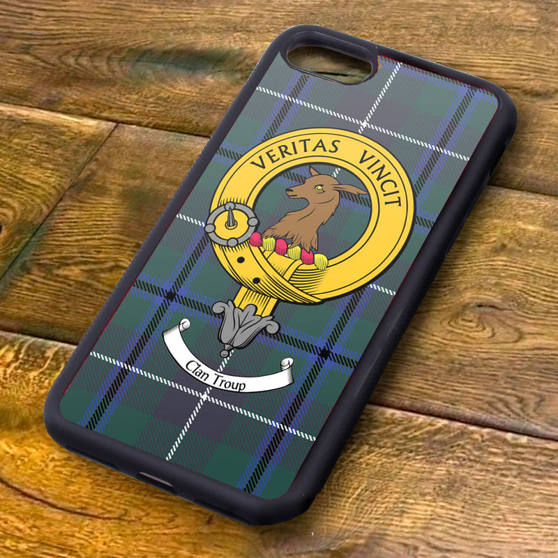 Troup Tartan and Clan Crest iPhone Rubber Case