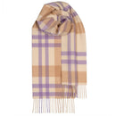 Close-up of Bowhill Standard Tartan Lambswool Scarf, highlighting the soft texture and vibrant tartan design.
