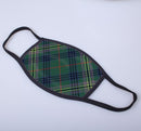 Close-up of a Tartan Printed Face Mask with detailed tartan patterns, combining fashion and safety.