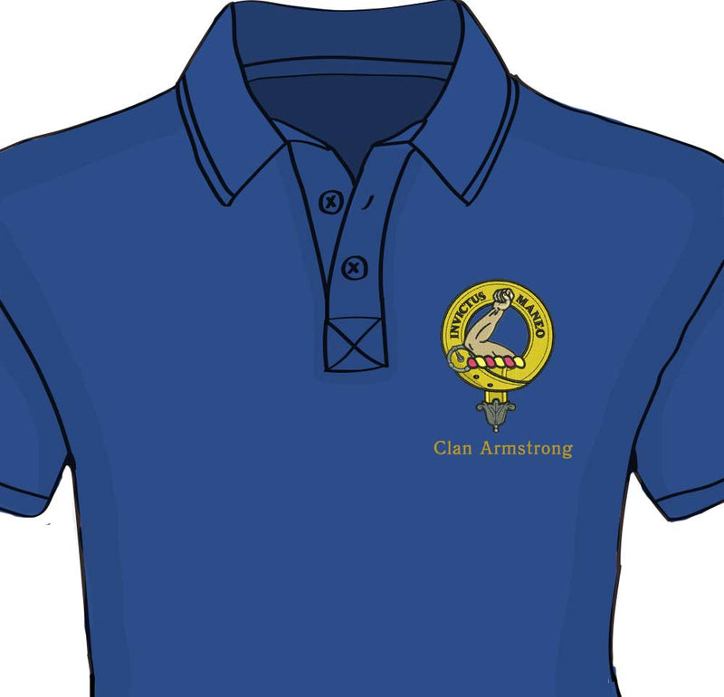 Armstrong Clan Crest Embroidered Polo
