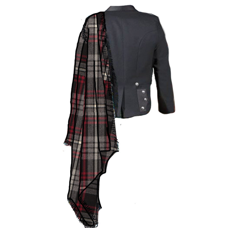 Auld Lang Syne - Grey Heavyweight Pleated Fly Plaid