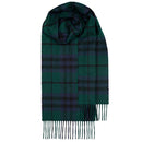 Elegant Bowhill Standard Tartan Lambswool Scarf in classic tartan pattern showcasing stylish winter wear.