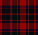 Luxury Tartan Handfasting Ribbon with Embroidery laid out elegantly, measuring 5 inches wide and 50 inches long.