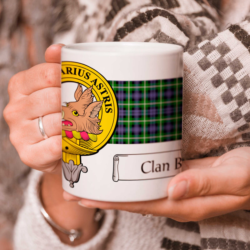 Baillie Clan Crest and Tartan Mug