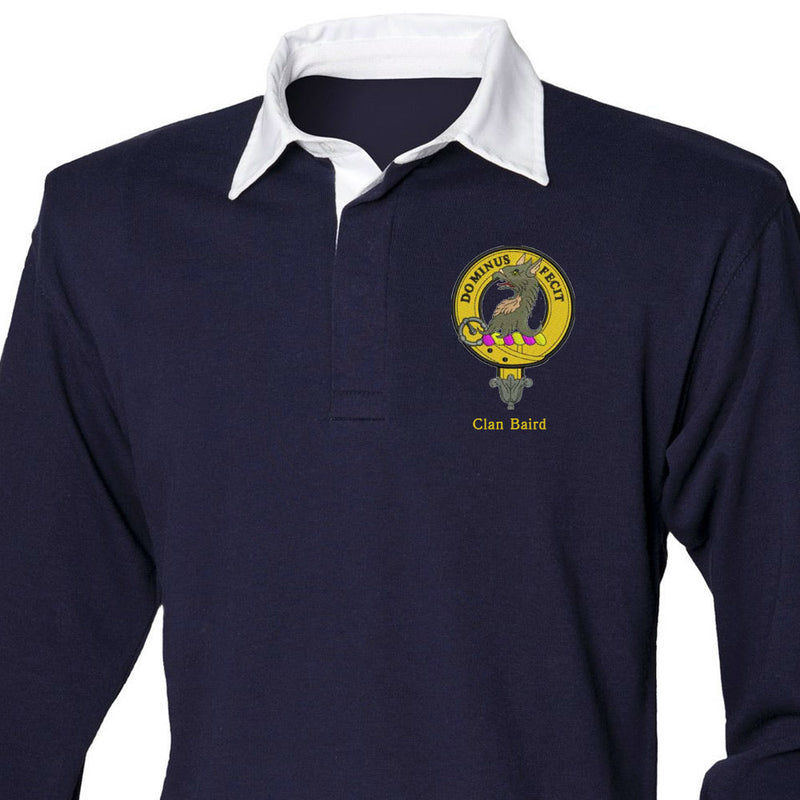 Baird Clan Crest Embroidered Rugby Shirt
