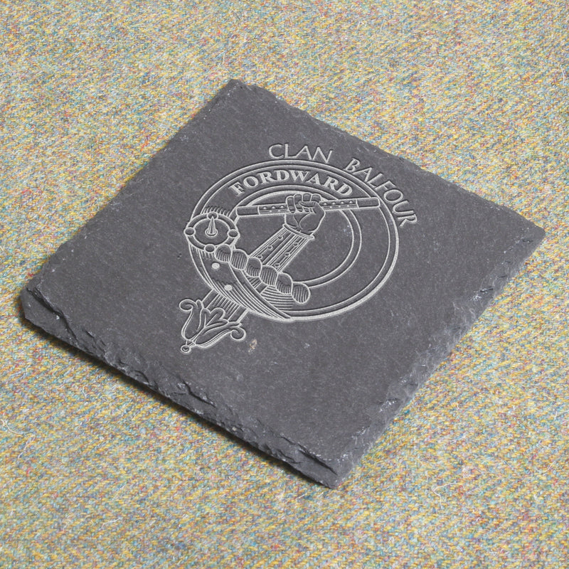 Balfour Clan Crest Slate Coaster