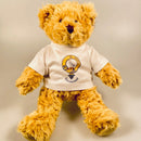 Vintage Style Teddybear with Clan Crest Shirt displayed against a cozy backdrop, ideal for gifting and loving companions.