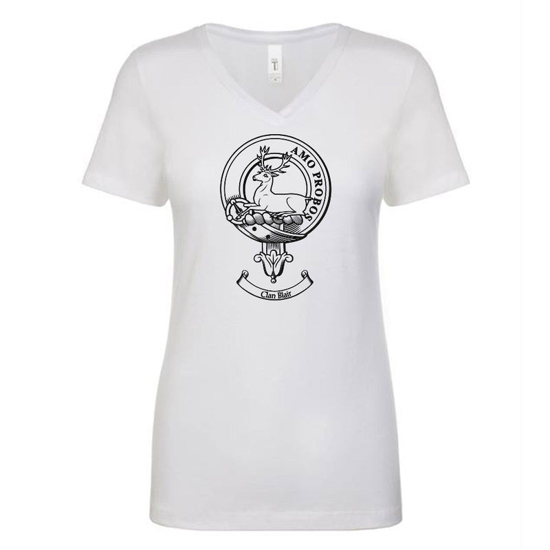 Blair Clan Crest Ladies Ouline T-Shirt