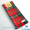 Close-up of the Wool Scarf in Boyd Tartan, highlighting the fine wool texture and vibrant tartan pattern.