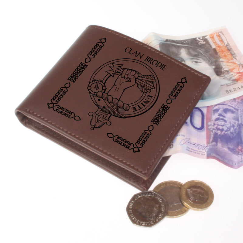 Brodie Clan Crest Real Leather Wallet