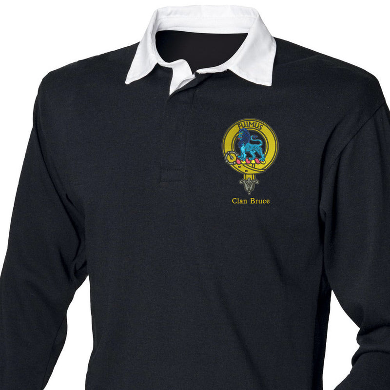 Bruce Clan Crest Embroidered Rugby Shirt