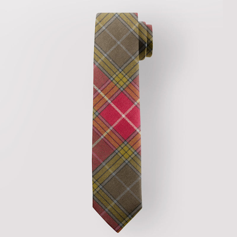 Pure Wool Tie in Buchanan Old Sett Weathered Tartan