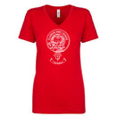 Buchanan Clan Crest Ladies Outline T-Shirt featuring elegant clan crest design in soft cotton fabric.