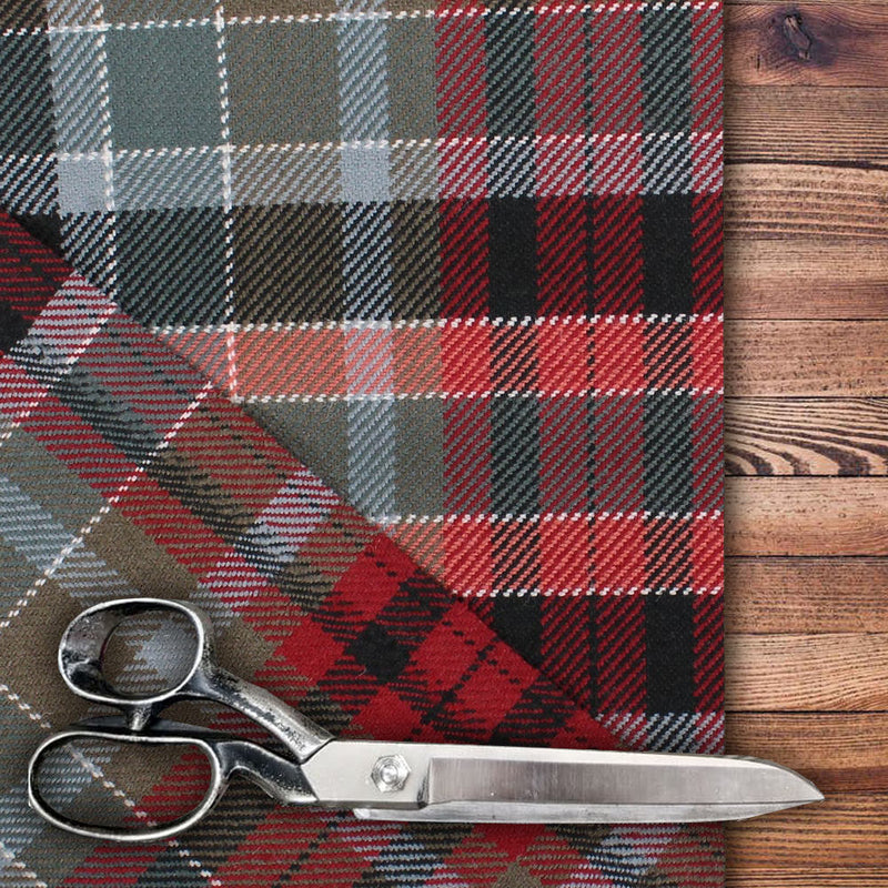 Gordon Red Muted Tartan by the Meter
