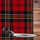 MacPherson of Cluny Modern Medium Weight Old & Rare Tartans fabric by House of Edgar, showcasing vibrant patterns and quality 100% Pure New Wool, perfect for kilt-making and bespoke garments.