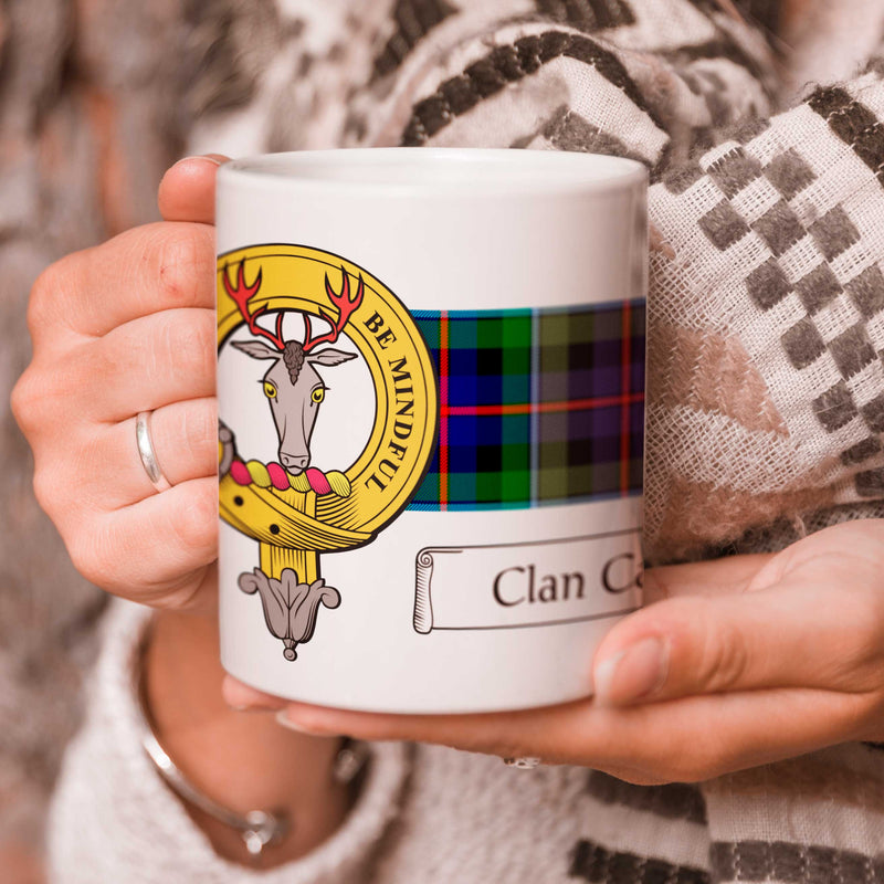 Calder Clan Crest and Tartan Mug