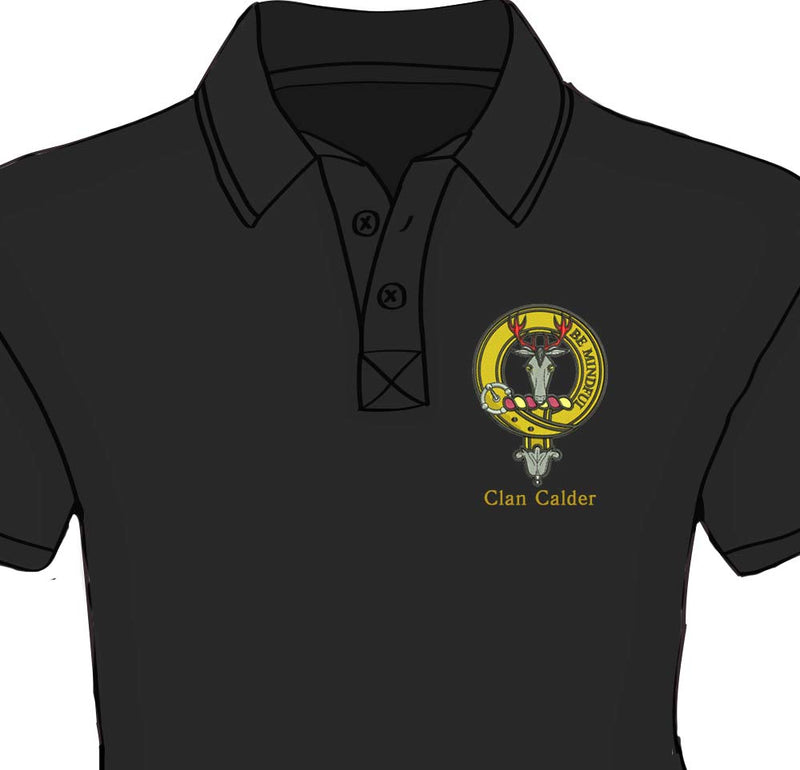Calder Clan Crest Embroidered Polo