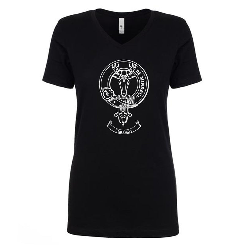 Calder Clan Crest Ladies Ouline T-Shirt