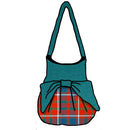 Cameron of Lochiel Ancient Bag displayed with its contrasting top and bow, made from 100% Wool Melton, showcasing its stylish design.