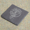 Cameron Clan Crest Slate Coaster, showcasing intricate engraving and stylish design for Scottish heritage decor.