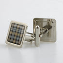 Campbell of Argyll Weathered Tartan Cufflinks - Choose Your Shape.