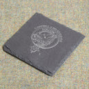 Campbell of Breadalbane Clan Crest Slate Coaster showcasing a beautifully laser-engraved design, perfect for adding Scottish heritage flair to your home decor.