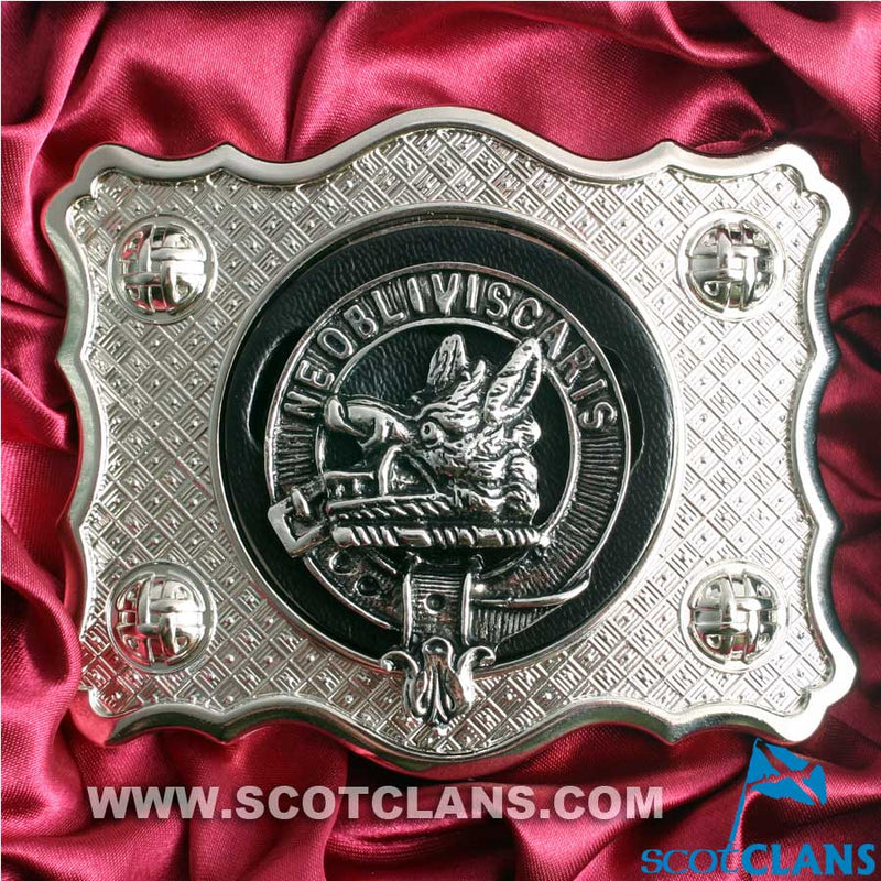 Campbell Pewter Clan Crest Buckle For Kilt Belts