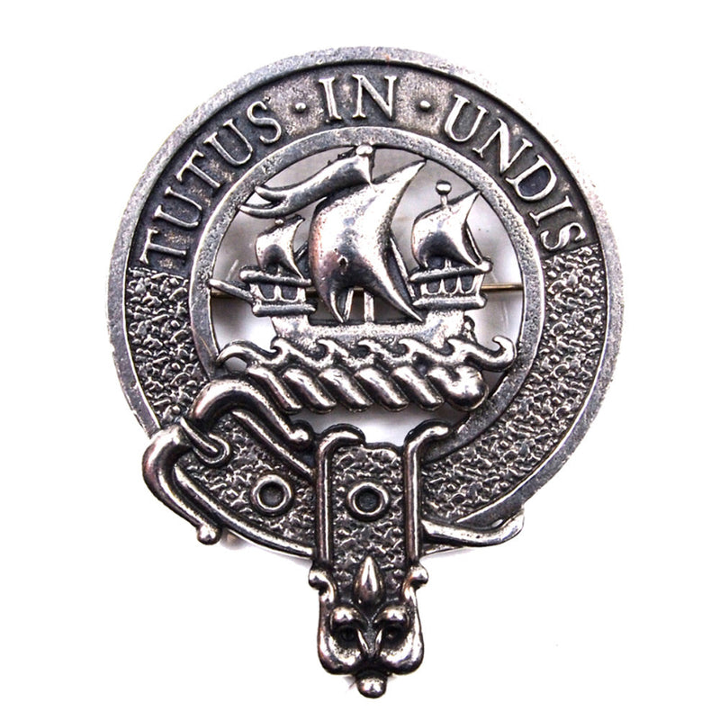 Clan Crest Badge in Pewter - St Kilda