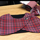 Reversible Crossover Capelet displayed with vibrant tartan fabric choices from The Kiltmakery.