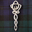 Kilt Pin - Interlace with Enamel Insert showcasing an elegant design with vibrant enamel, perfect for enhancing your kilt's style and making a fashion statement.