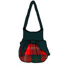 Chisholm Modern Bag in stunning wool melton fabric, showcasing the unique design and contrasting top and bow.