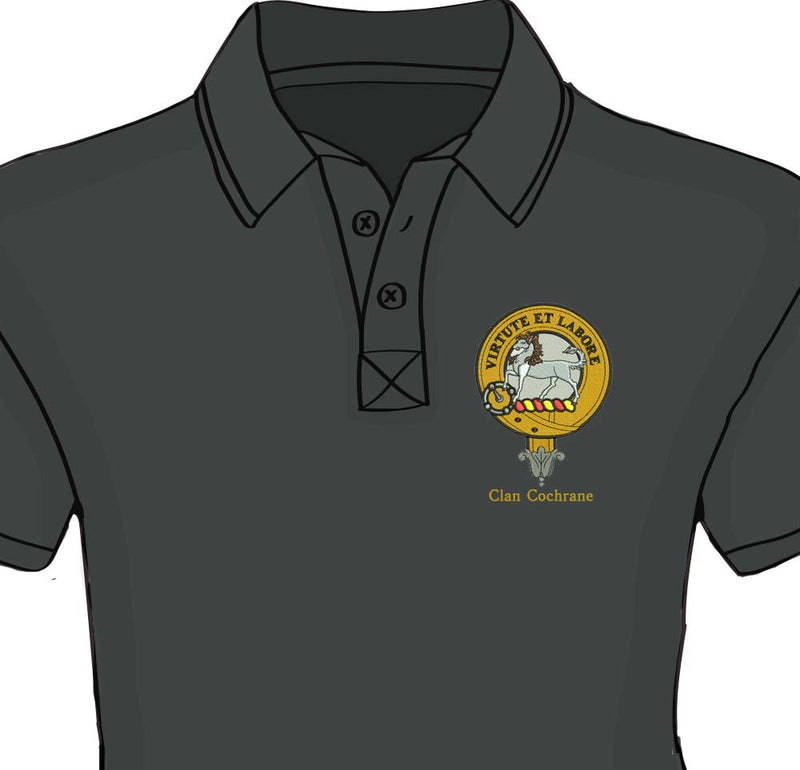Cochrane Clan Crest Embroidered Polo