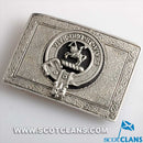 Craig Pewter Clan Crest Buckle For Kilt Belts featuring a custom clan crest design, perfect for any Scottish attire.