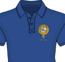Craig Clan Crest Embroidered Polo featuring high performance wicking polyester fabric, flat knit collar, and two button placket, perfect for hot climates.