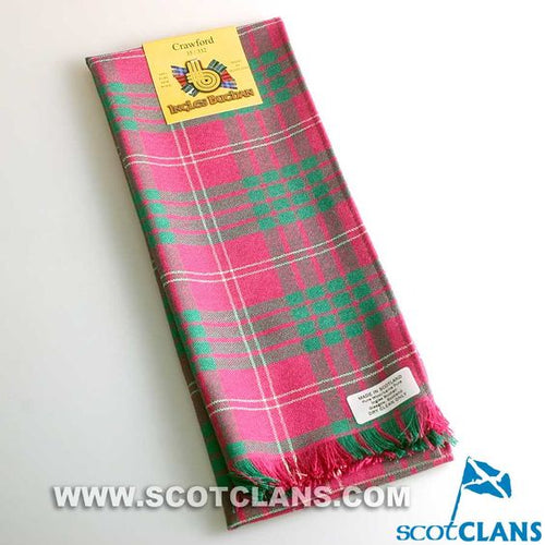 Tartanforlife Crawford Clan Badge popular Tartan Rug